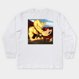 Firebender Crowley Kids Long Sleeve T-Shirt